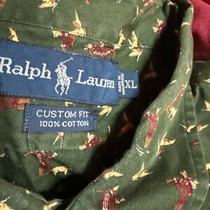 Ralph Lauren Green Patterned Shirt size xl